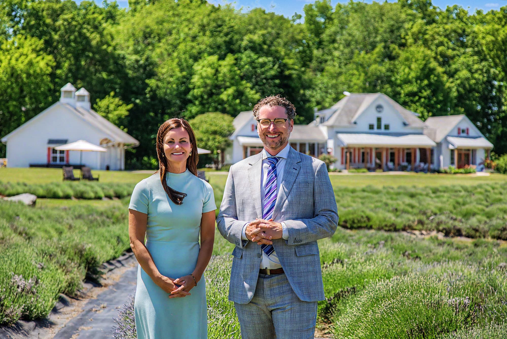 Steve Volkers and Rachael Fountain presenting The Lavender House